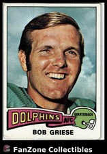 1975 Topps Football #100 Miami Dolphins BOB GRIESE