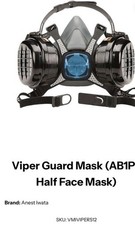 Anest Iwata Viper Guard AB1P2 Half Face Respirator Mask Universal Size