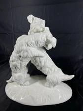 Vintage KPM Blanc De Chine Pair Of Playing Terriers Dog Figurine