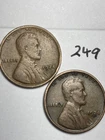 1924-S & 1924-P LINCOLN WHEAT CENT SET, Nice condition coins, set #249