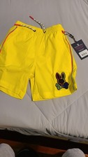 Psycho Bunny Swim Trunks Size 4 Youth Liner Pockets NWT