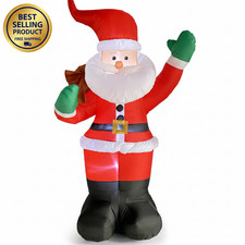 6FT Inflatable Santa Claus with Gift Bag   LED Lighted Christmas Outdoor Yard De