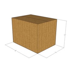 125 15x11x11 Kraft Brown Corrugated Shipping Boxes 32 ECT Single-Wall New