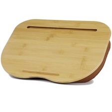 Bamboo Lap Desk for Laptop with Cushion, Portable Laptop Small 15x11 in 