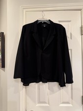 Alfani Women  s Black Blazer Size XL, One Hook Closure, Lined , Loose, Relaxed