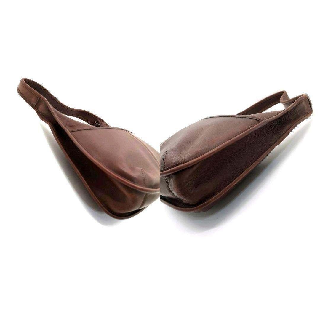 COACH Ergo Women's One-Shoulder Bag genuine Leather Brown hand-carved Authentic thumbnail 4