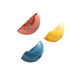  3PCS Draining Soap Dish Wall Mount Punch Free Soap Rack Soap Tray Soap Box for