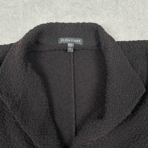 Eileen Fisher Blazer Jacket Women's Small Black Crinkle Textured Career Business - Picture 5 of 11