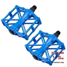 2pcs Mountain Bike Pedal Aluminum Mtb Pedals Bicycle Flat Pedals Blue