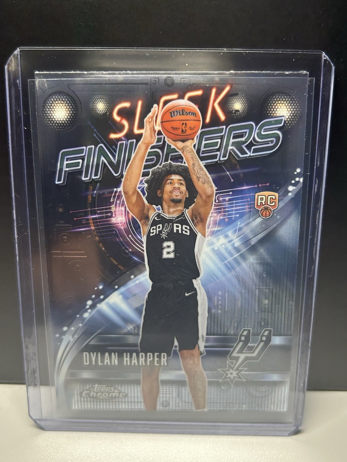 Dylan Harper 2025-26 Topps Chrome Sleek Finishers #SF-22 San Antonio Spurs Rc