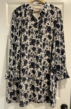 Tory Burch blue floral flowy dress Size 10