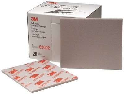 3M 02602 Superfine Softback Sanding Sponge (Box of 20)