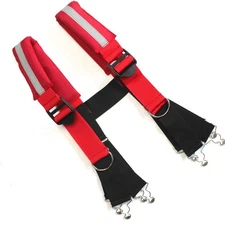 Quick Adjust Firefighter Pant Suspenders with Reflective Strip - 48 Inch