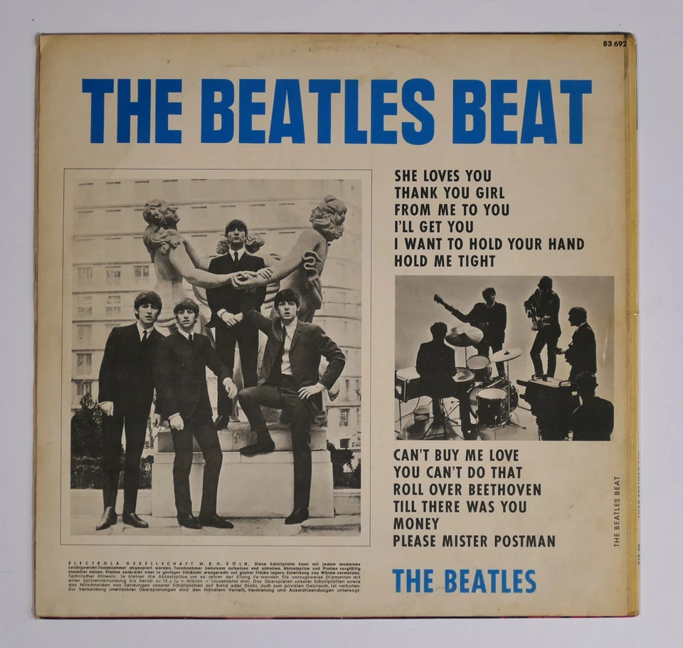 LP The Beatles - The Beatles Beat - Odeon O 83 692 - 1964 - rare german - Mono - Bild 3 von 4