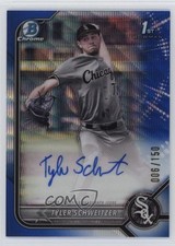 2022 Bowman Draft Chrome Pick Blue Wave Refractor Tyler Schweitzer Auto 16z7