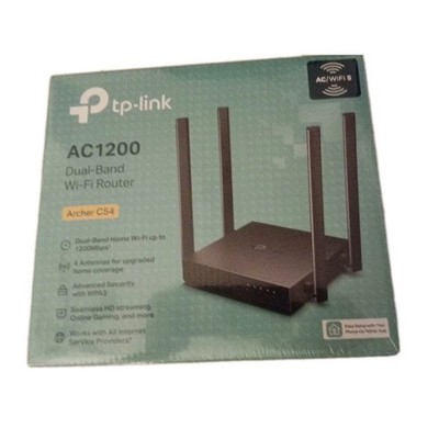 TP-LINK Archer C54 AC1200 Dual-Band MU-MIMO Wi-Fi 5 Router, Black (ARCHER V1)