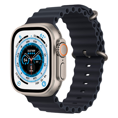 Apple Watch Ultra 49mm Cellular Titanium Case w/ Midnight Ocean Band MQET3LL/A