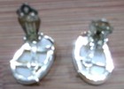 Vintage Large White Stone Bracelet and Clip On Earring Set — photo 9
