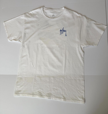 Guy Harvey T-Shirt Mens Large White Cayman Islands 2024 Graphic Fishing Outdoor