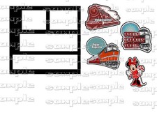 Disney Polar Express overlay 12 x 12 with Scrapbook Paper Pieces, Die cuts