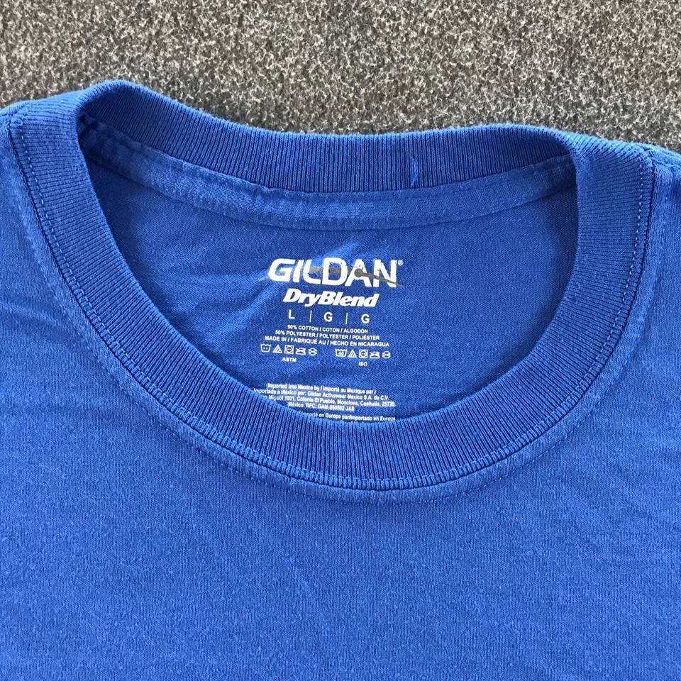 Camisa Toys R Us Feminina Grande Azul Gildan Trabalho Funcionário Dar É Incrível #5099 - Imagem 3 de 4