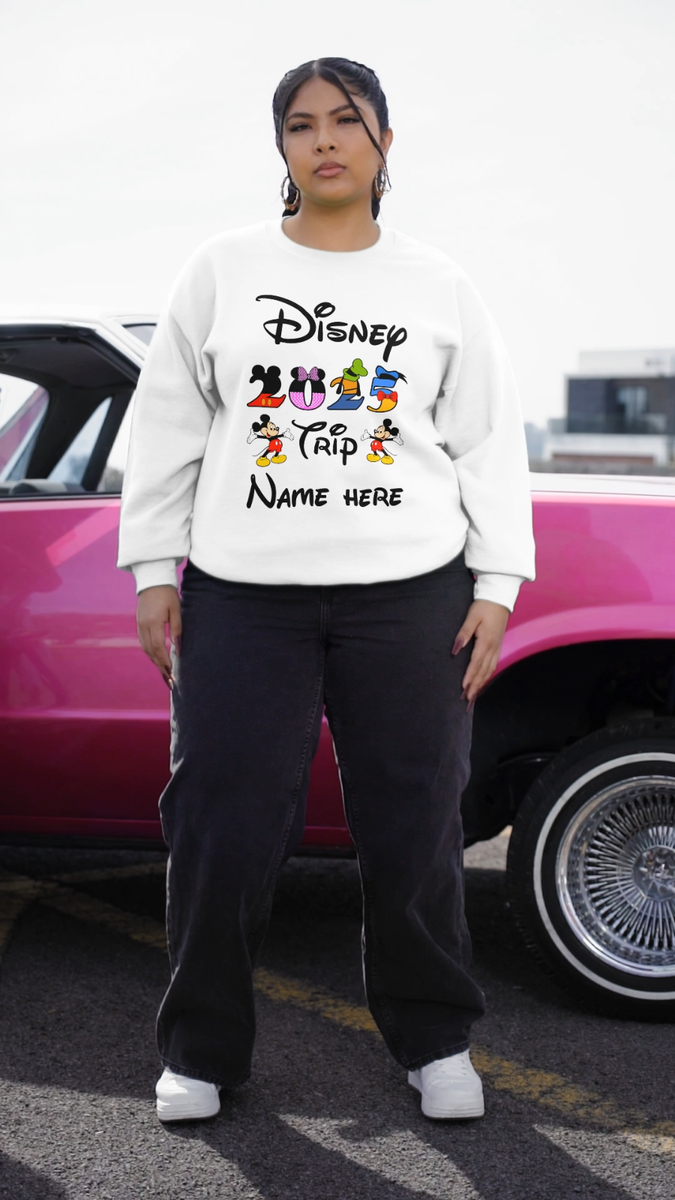 じゅん Personalised Disney Trip 2025 Jumper, Family matching disney