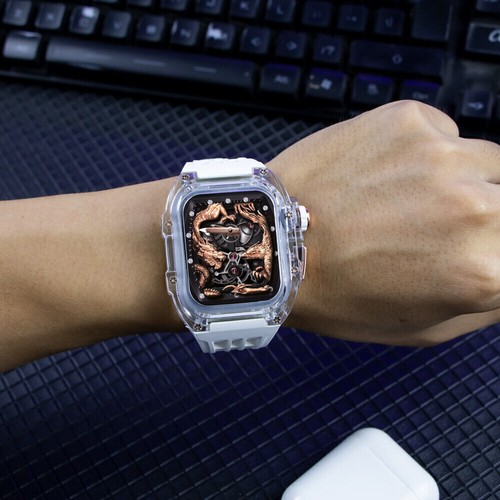 49mm 45mm Transparent PC Rubber Band Fr Apple Watch Ultra 2 9 8 7 6 Mod Kit Case - Zdjęcie 7 z 59