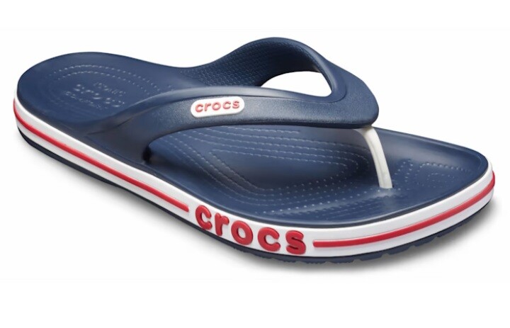 Crocs Men and Women's Bayaband Flip Cantaloupe Navy Pepper
