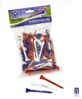 Pga Tour 100 Golf Tee - Red/white/blue Pga Tour 100 Golf Tee - Red/white/blue