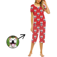 Customized Photo Pajama Set Women Shorts Set Gift For Wife/Girlfriend/Daughter