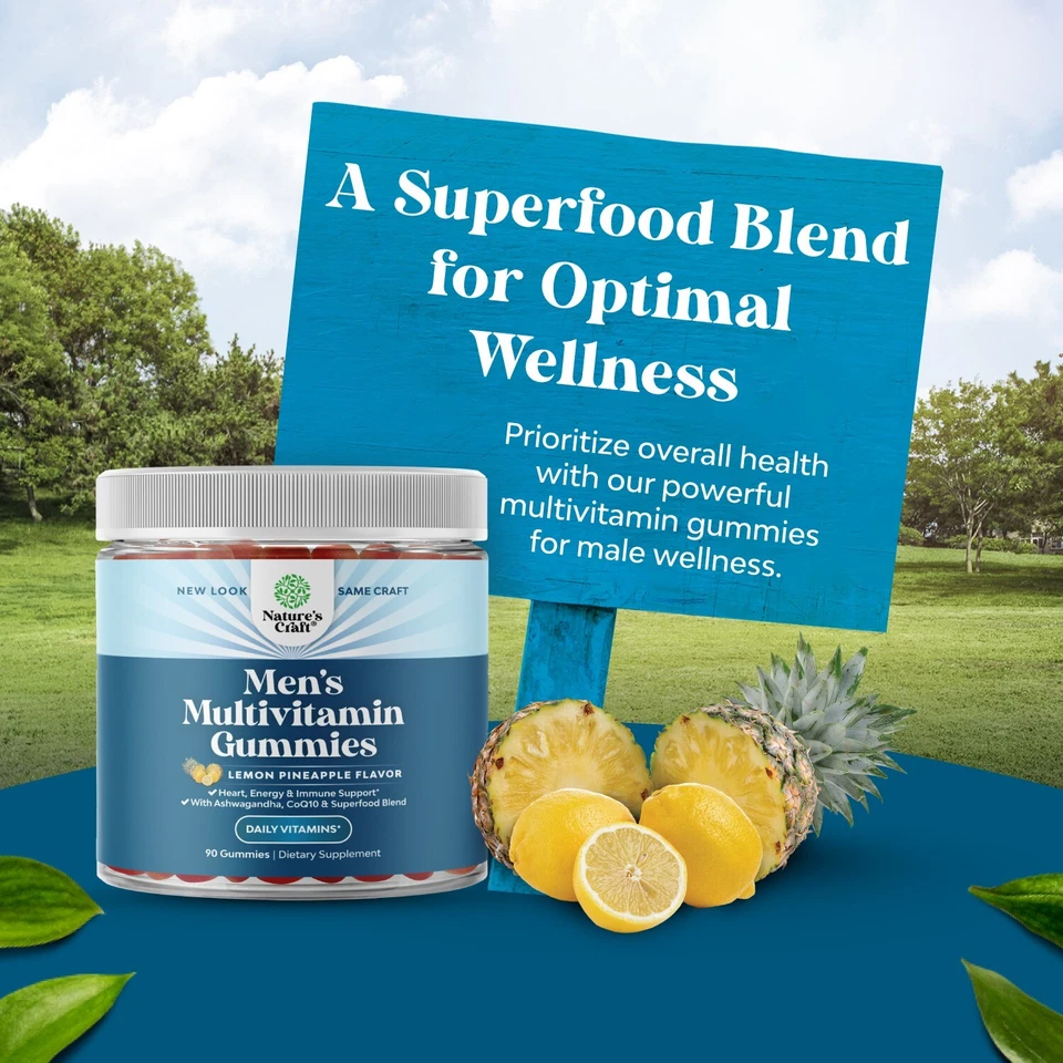 Gomitas multivitamínicas para hombre con complejo superalimento - Apoyo diario Foto 4 de 4