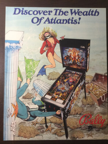 Atlantis Pinball Machine Flyer - Picture 1 of 2