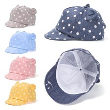 Girls Boys Baby's Baseball Hat Rabbit Ear Cap Dot Beach Caps Children Sun Hat