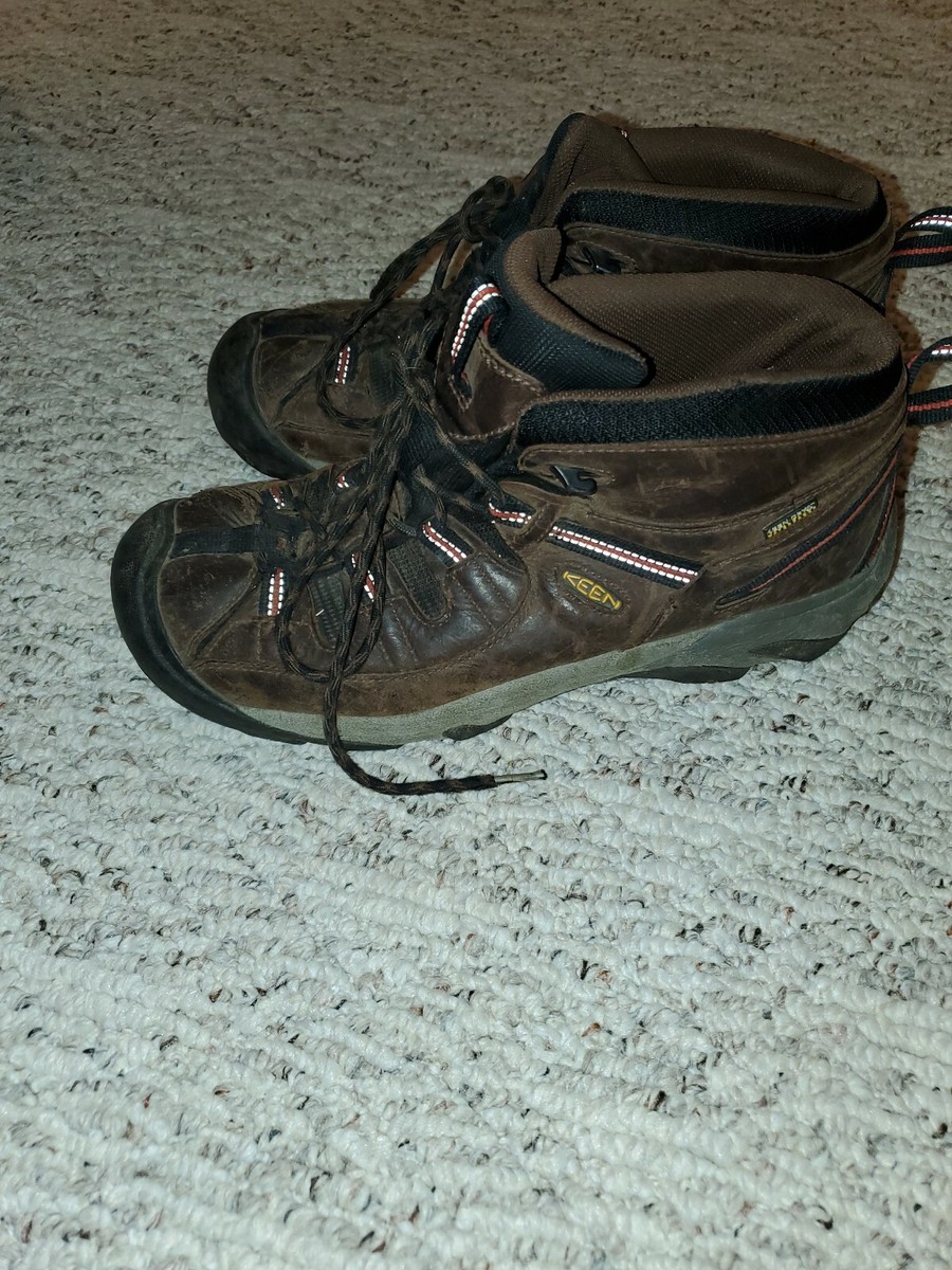 keen dry Waterproof Brown leather hiking shoes boots mens 12 