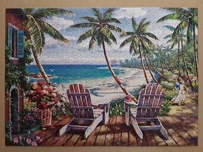 Blppldyci hochwertiges Papierpuzzle - Landschaft am Meer - 1000 Puzzle - VOLLSTÄNDIG