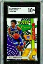 2019-20 Panini Donruss Optic De'Aaron Fox Express Lane SGC 10