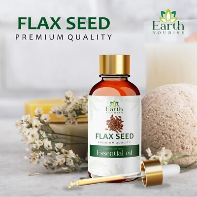 Earth Nourish Leinöl Ätherisches Öl Rein Für Haut Wellness 15 ml 30 ml 50 ml