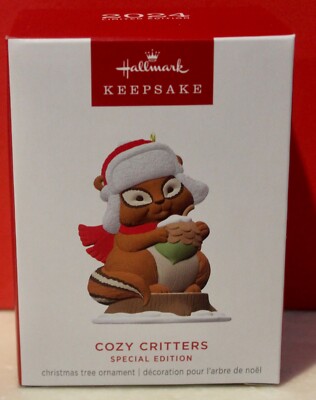 Hallmark 2024 Cozy Critters Special Ltd Edition Keepsake Ornament Chipmunk NIB