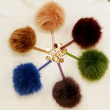 Glacier Wear Fox Fur Pom Pom Keychain