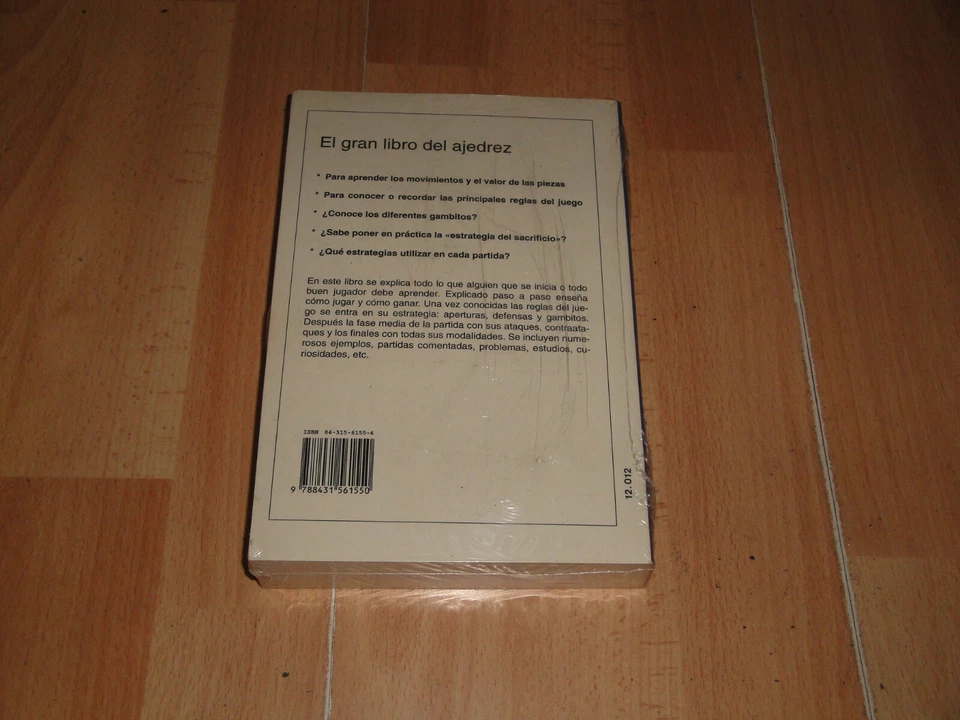 EL GRAN LIBRO DEL AJEDREZ DE NATALE RAMINI LIBRO ED. DE VECCHI NUEVO PRECINTADO - Imagen 2 de 2