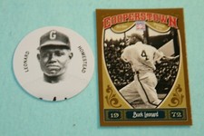 BUCK LEONARD LOT OF 2 2013 COOPERSTOWN COLGANS & BASE #64&28 HOMESTEAD GRAYS