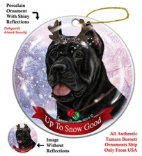 Up to Snow Good Ornament - Black Cane Corso