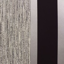 STRIPE WALLPAPER ROLLS BLACK / SILVER - E87519 METALLIC