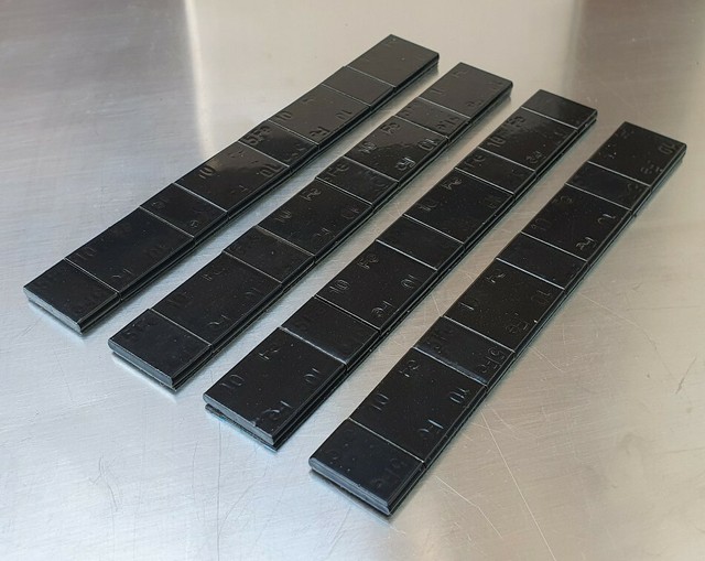 Black Adhesive Stick on Wheel/tyre Balance Weights 5 X 60g Strips for