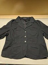 Gitano Black Snap Up Jacket Size 22w (nwot)