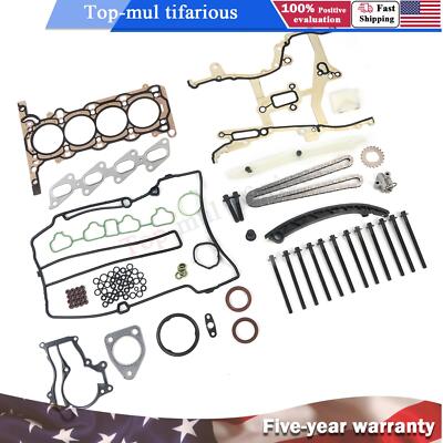 Turbo Head Gasket Bolts Set & Timing Chain Kit For Chevrolet Cruze 1.4L 2011-15