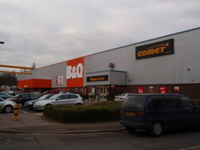 Foto 6x4 B&Q und Komet an der unteren Wiesenstraße Kettering um 2009