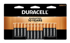 Duracell Coppertop Alkaline AAA Battery 18-pack , Triple A Batteries