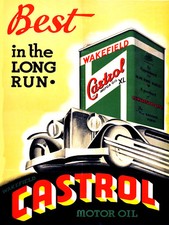 Castrol, Retro metal Aluminium Sign vintage / man cave / Garage