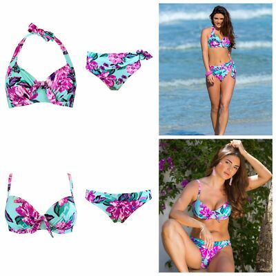 Pour Moi Heatwave Aquaburst Bügel Bikini Oberteil, gepolstert, Slip oder Faltenslip
